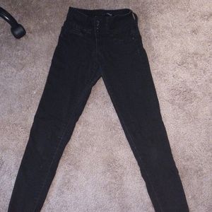 Black high waisted skinny jeans